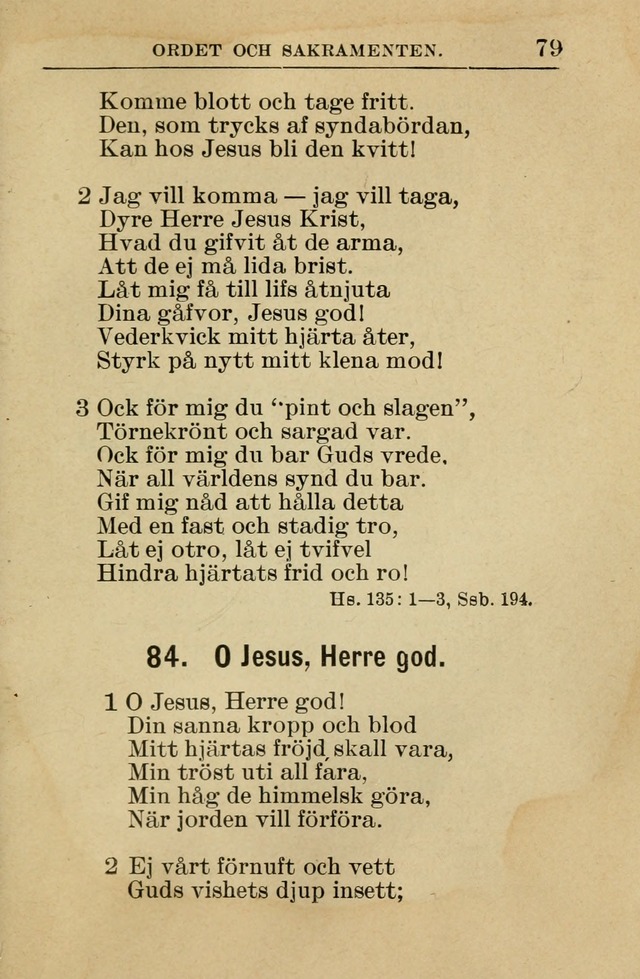 Söndagsskolbok: innehållande liturgi och sånger för söndagsskolan (Omarbetad uppl.) page 79