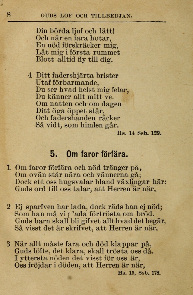 Söndagsskolbok: innehållande liturgi och sånger för söndagsskolan (Omarbetad uppl.) page 8