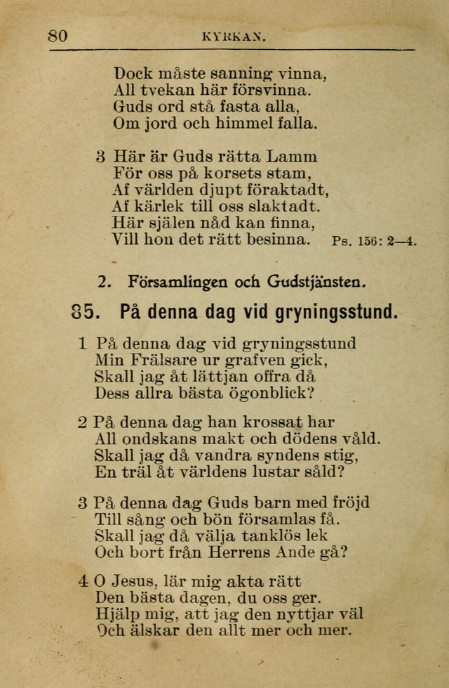 Söndagsskolbok: innehållande liturgi och sånger för söndagsskolan (Omarbetad uppl.) page 80