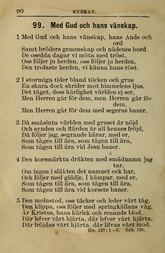 Söndagsskolbok: innehållande liturgi och sånger för söndagsskolan (Omarbetad uppl.) page 90