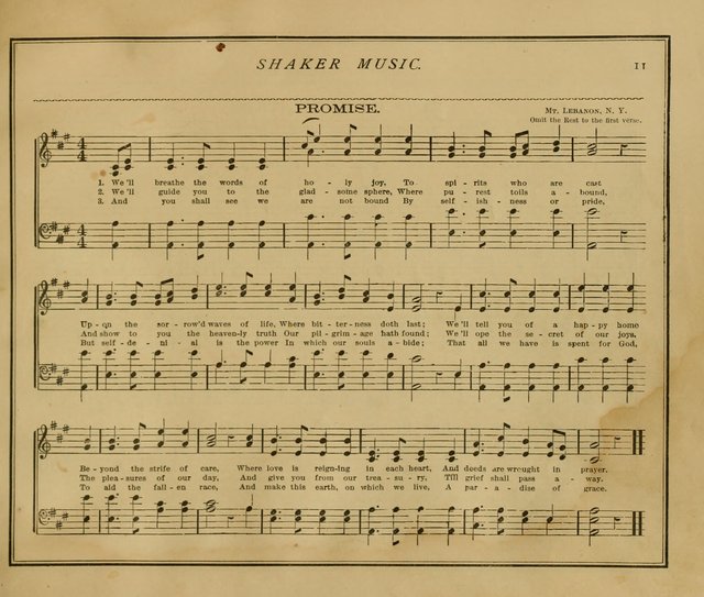 Shaker Music: Inspirational hymns and melodies illustrative of the resurrection life and testimoy of the shakers page 18