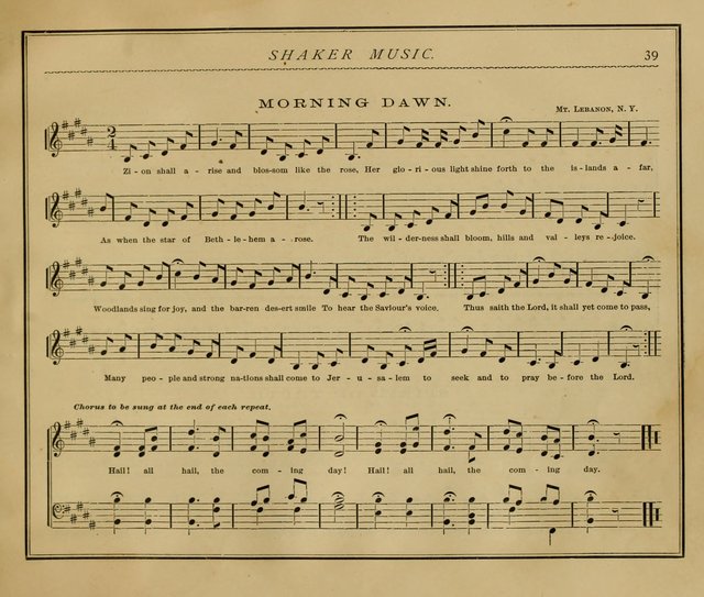 Shaker Music: Inspirational hymns and melodies illustrative of the resurrection life and testimoy of the shakers page 46