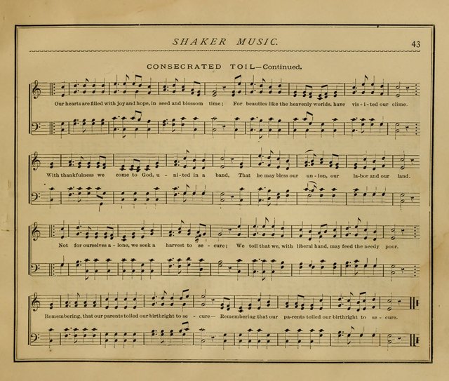 Shaker Music: Inspirational hymns and melodies illustrative of the resurrection life and testimoy of the shakers page 50