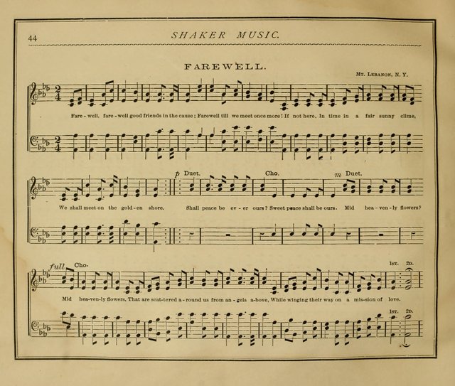 Shaker Music: Inspirational hymns and melodies illustrative of the resurrection life and testimoy of the shakers page 51