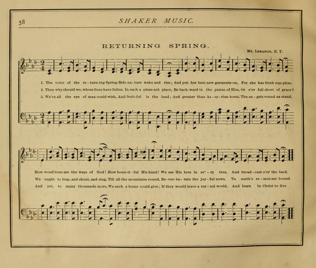 Shaker Music: Inspirational hymns and melodies illustrative of the resurrection life and testimoy of the shakers page 65