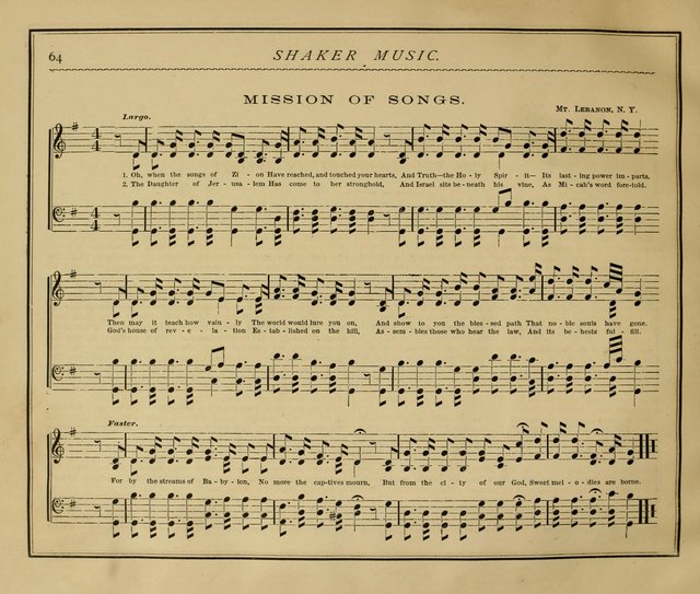 Shaker Music: Inspirational hymns and melodies illustrative of the resurrection life and testimoy of the shakers page 71