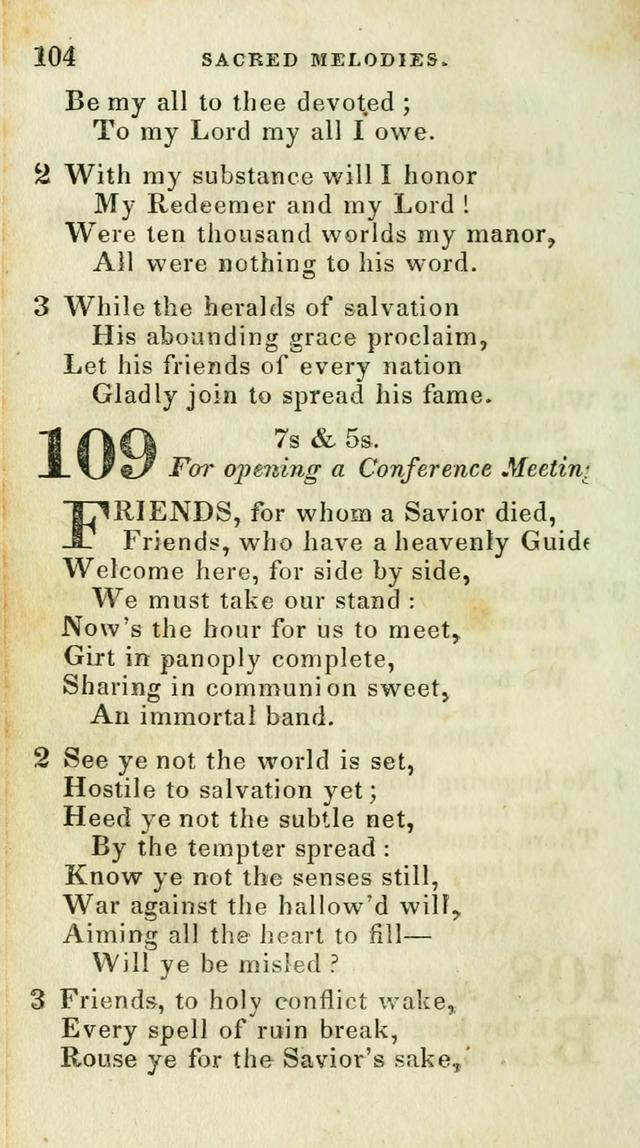 Sacred Melodies: for conference and prayer meetings and for social and private devotion (5th ed.) page 106