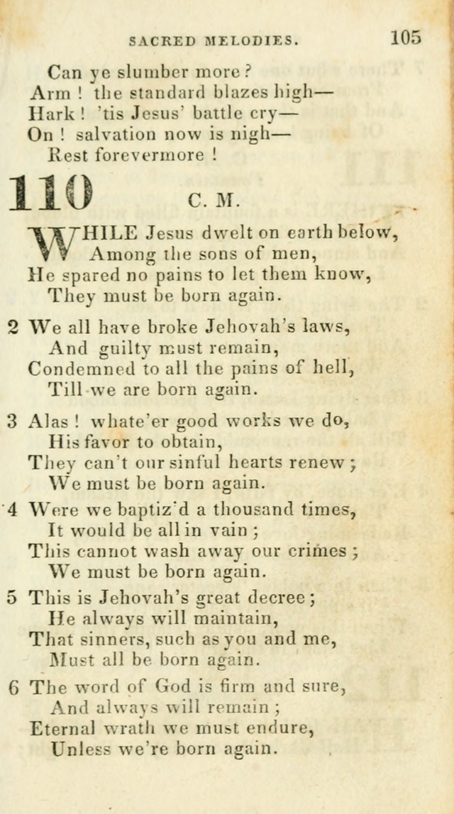 Sacred Melodies: for conference and prayer meetings and for social and private devotion (5th ed.) page 107