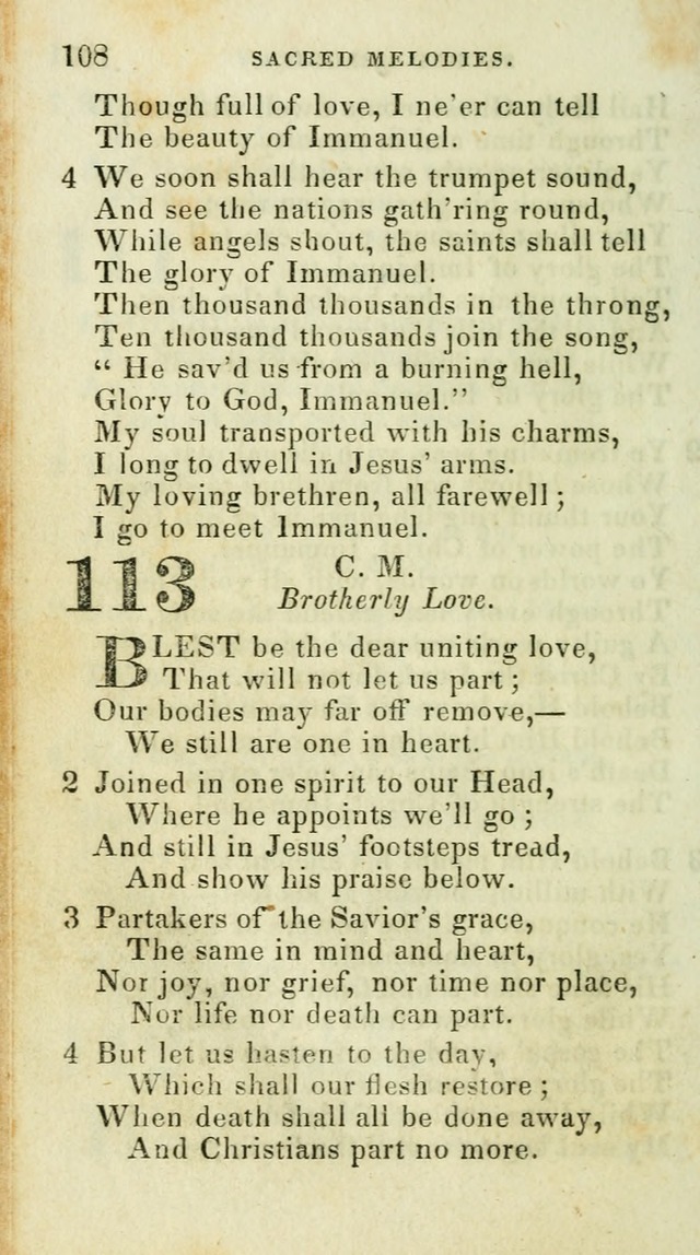 Sacred Melodies: for conference and prayer meetings and for social and private devotion (5th ed.) page 112