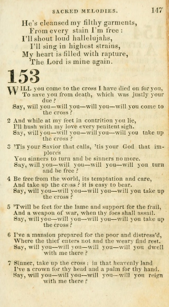 Sacred Melodies: for conference and prayer meetings and for social and private devotion (5th ed.) page 151