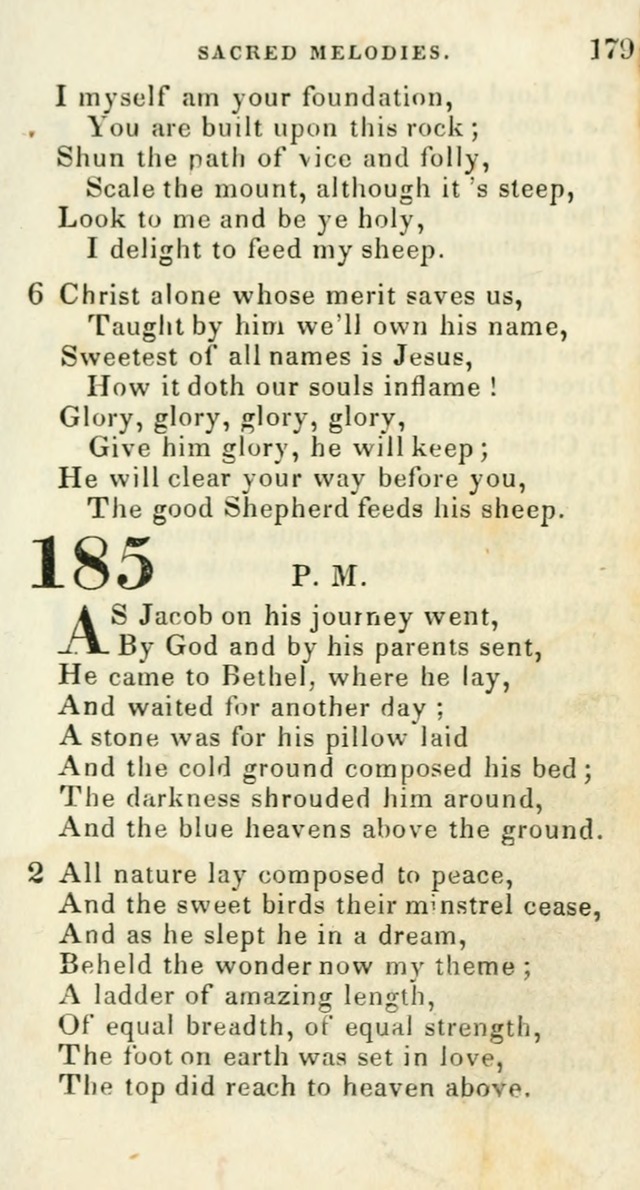 Sacred Melodies: for conference and prayer meetings and for social and private devotion (5th ed.) page 185