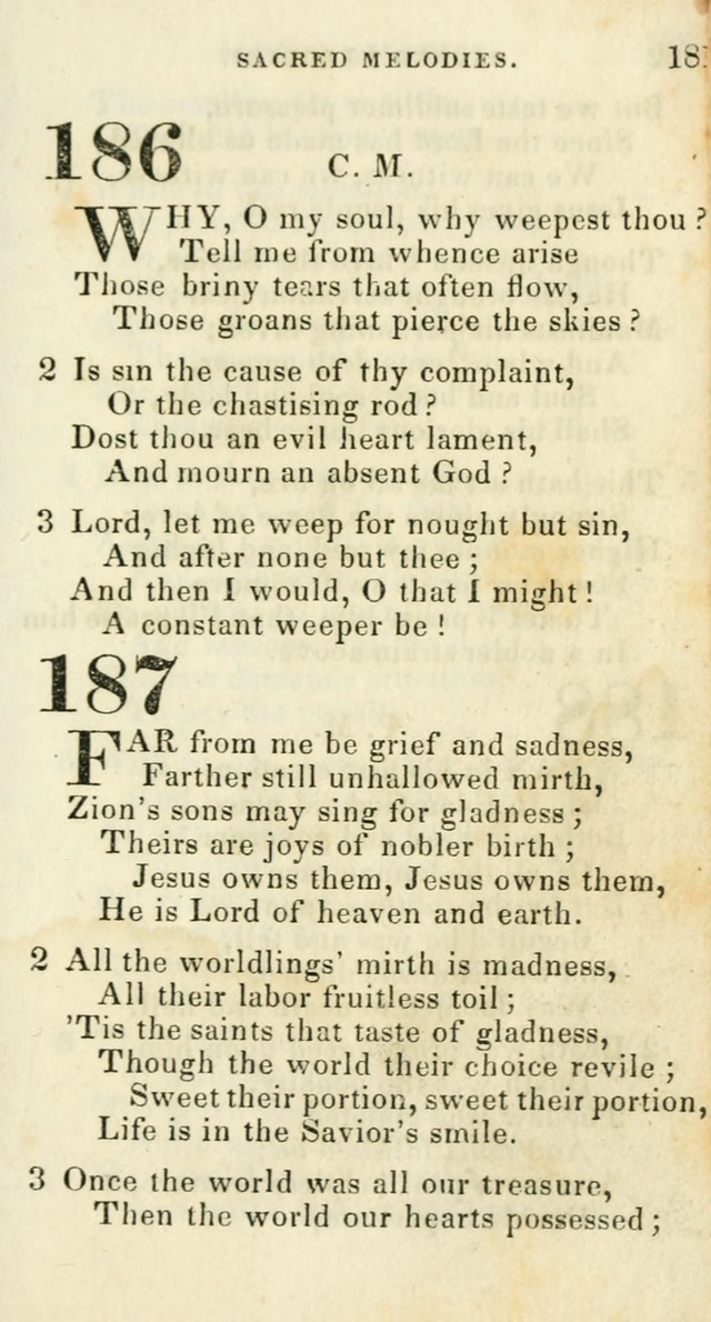 Sacred Melodies: for conference and prayer meetings and for social and private devotion (5th ed.) page 187