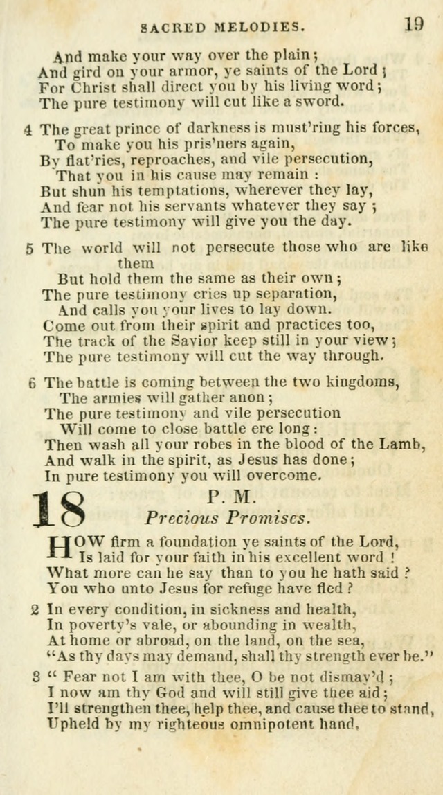 Sacred Melodies: for conference and prayer meetings and for social and private devotion (5th ed.) page 19