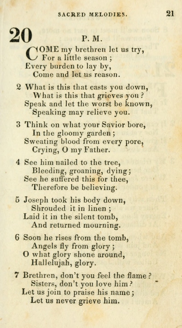 Sacred Melodies: for conference and prayer meetings and for social and private devotion (5th ed.) page 21