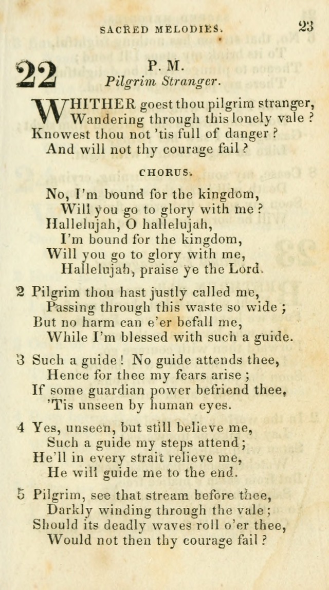 Sacred Melodies: for conference and prayer meetings and for social and private devotion (5th ed.) page 23