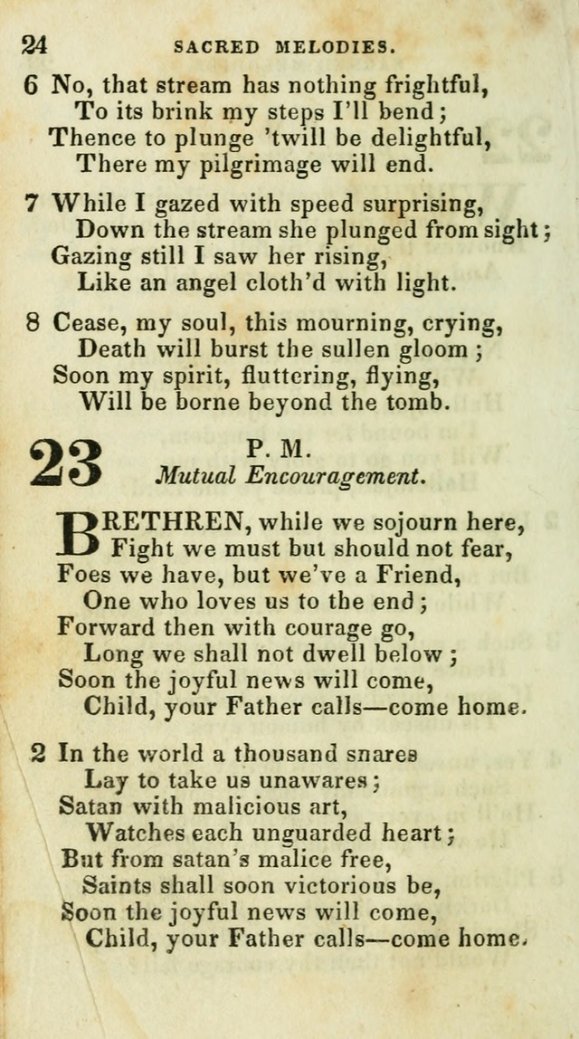Sacred Melodies: for conference and prayer meetings and for social and private devotion (5th ed.) page 24