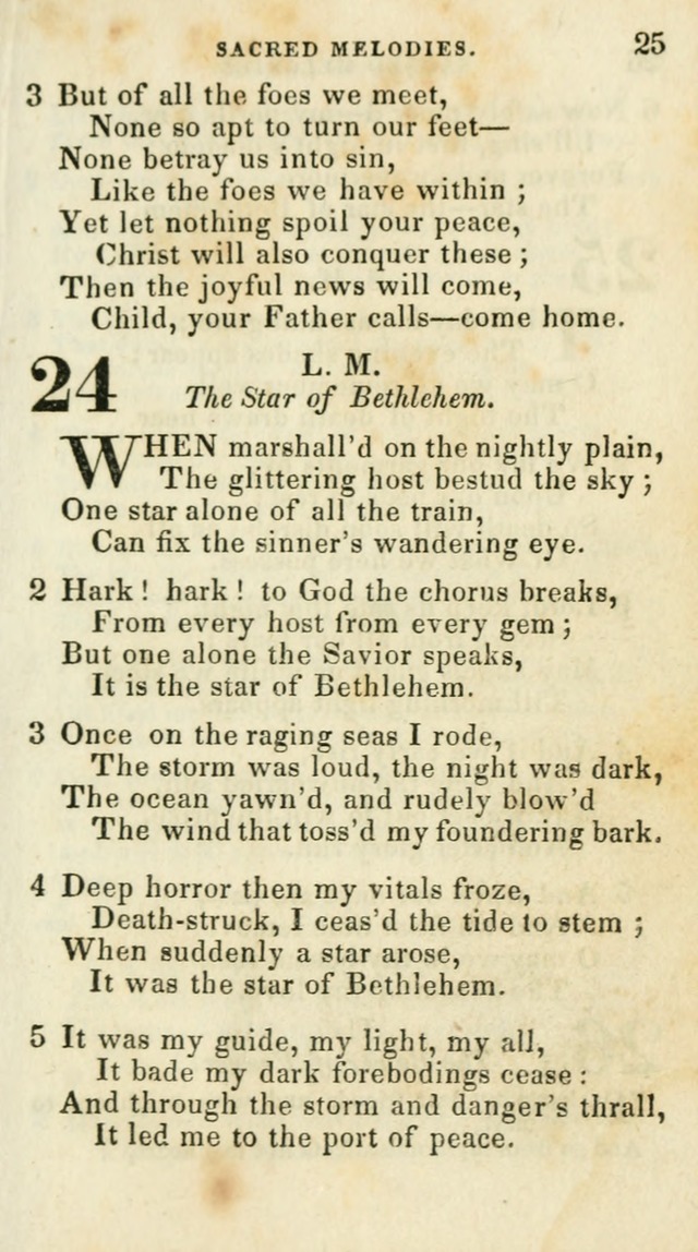 Sacred Melodies: for conference and prayer meetings and for social and private devotion (5th ed.) page 25