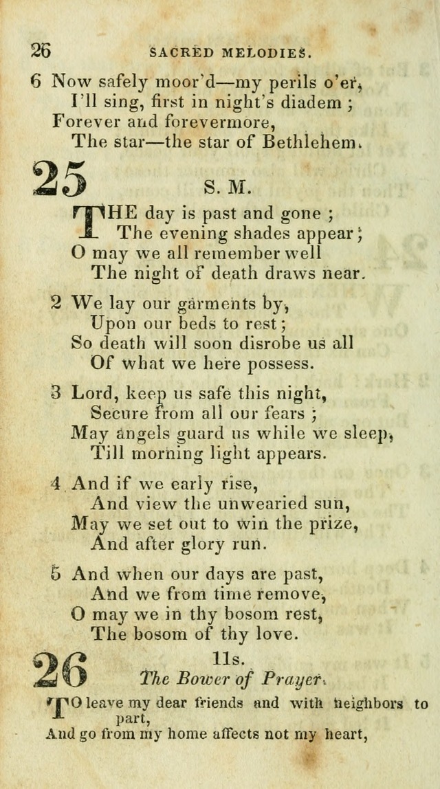 Sacred Melodies: for conference and prayer meetings and for social and private devotion (5th ed.) page 26