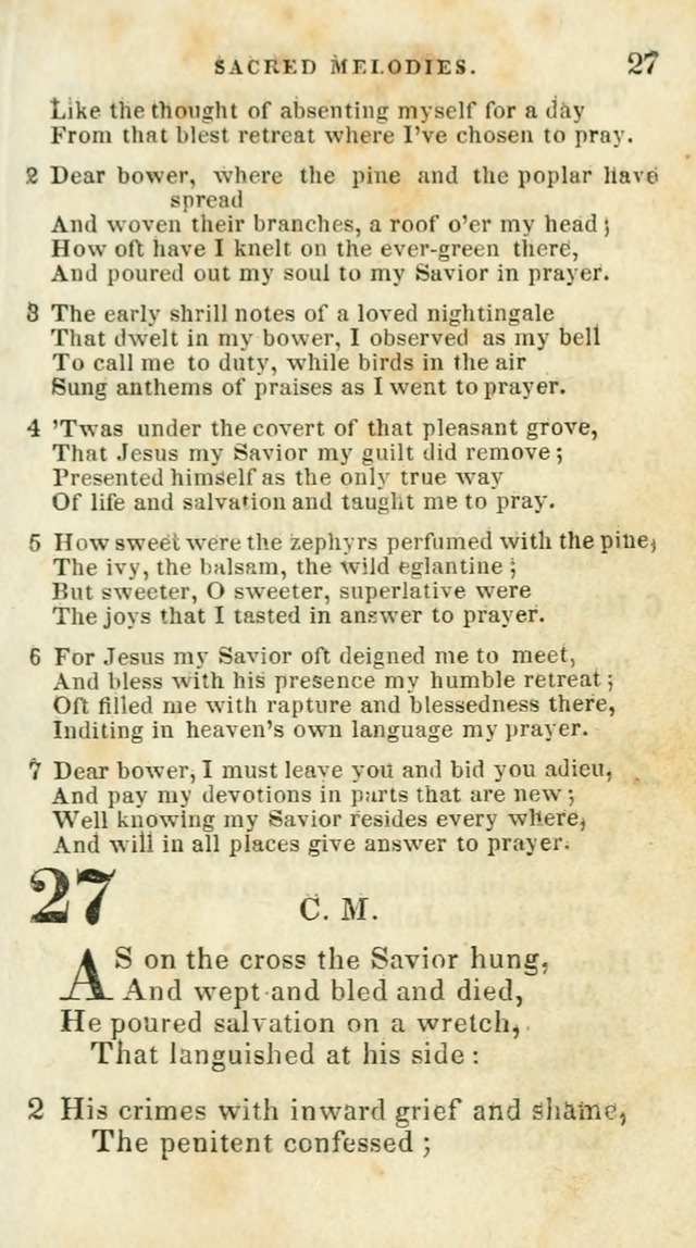 Sacred Melodies: for conference and prayer meetings and for social and private devotion (5th ed.) page 27