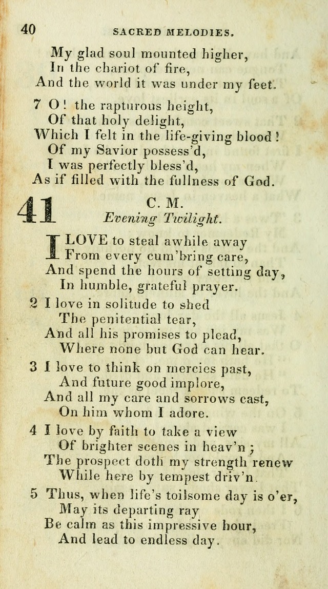 Sacred Melodies: for conference and prayer meetings and for social and private devotion (5th ed.) page 40