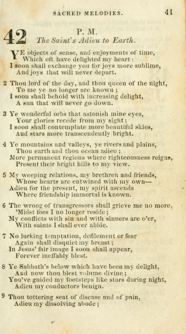 Sacred Melodies: for conference and prayer meetings and for social and private devotion (5th ed.) page 41