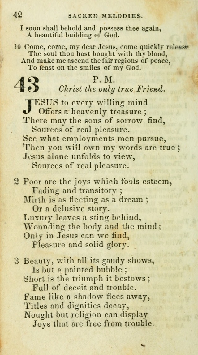 Sacred Melodies: for conference and prayer meetings and for social and private devotion (5th ed.) page 42