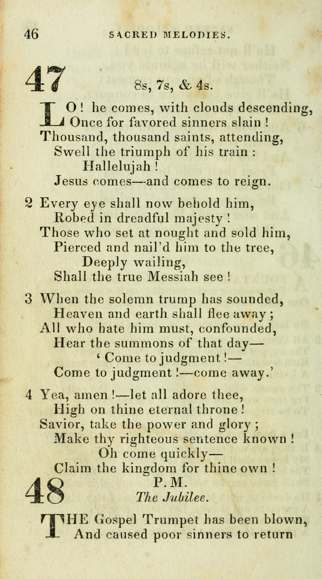 Sacred Melodies: for conference and prayer meetings and for social and private devotion (5th ed.) page 46