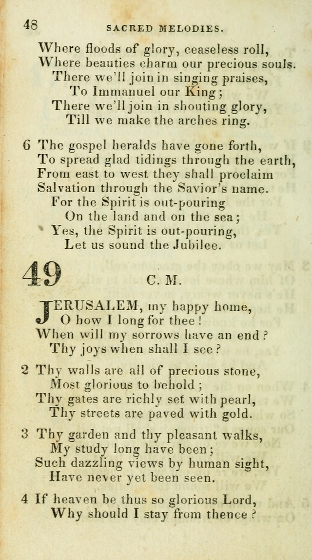 Sacred Melodies: for conference and prayer meetings and for social and private devotion (5th ed.) page 48