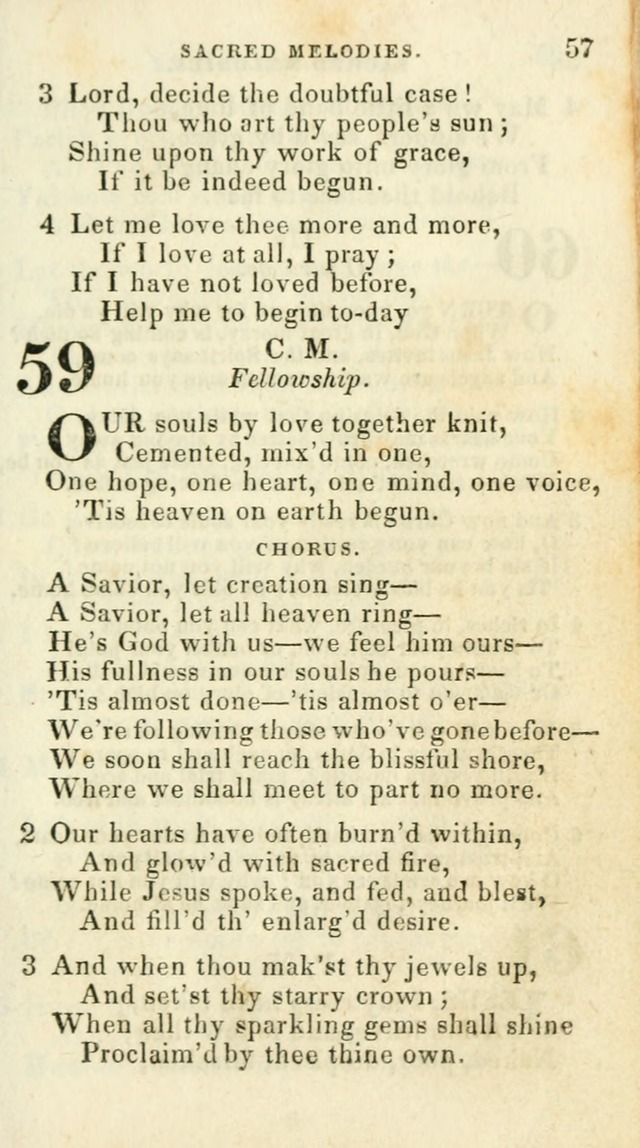 Sacred Melodies: for conference and prayer meetings and for social and private devotion (5th ed.) page 57