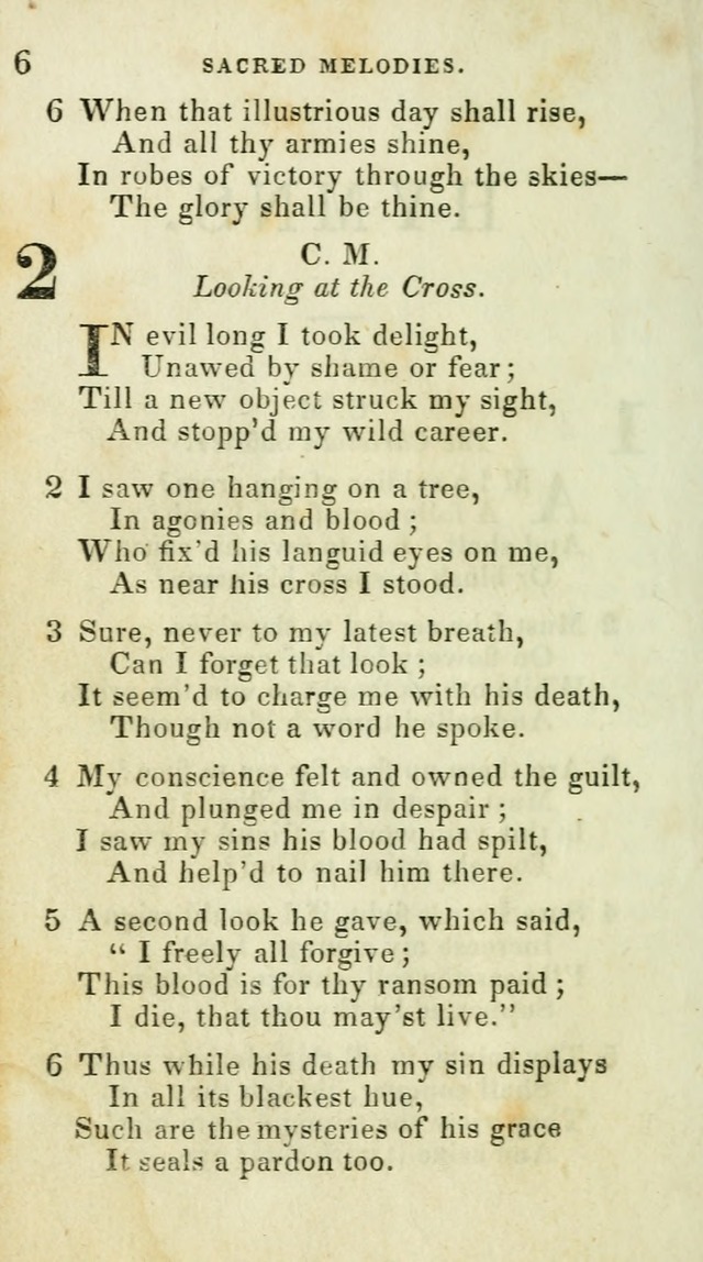 Sacred Melodies: for conference and prayer meetings and for social and private devotion (5th ed.) page 6