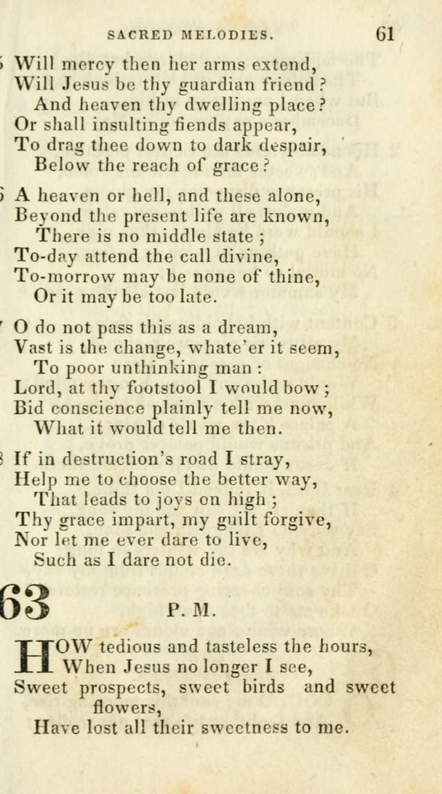 Sacred Melodies: for conference and prayer meetings and for social and private devotion (5th ed.) page 61