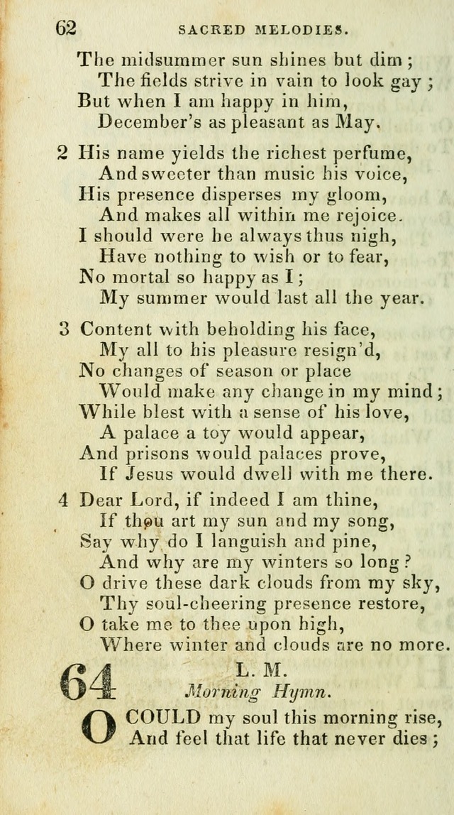 Sacred Melodies: for conference and prayer meetings and for social and private devotion (5th ed.) page 62