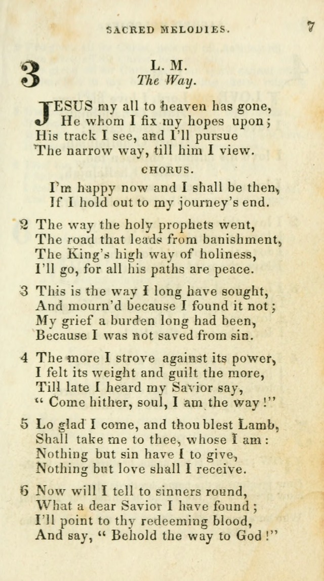 Sacred Melodies: for conference and prayer meetings and for social and private devotion (5th ed.) page 7