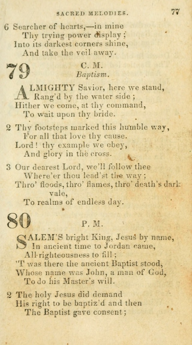 Sacred Melodies: for conference and prayer meetings and for social and private devotion (5th ed.) page 77