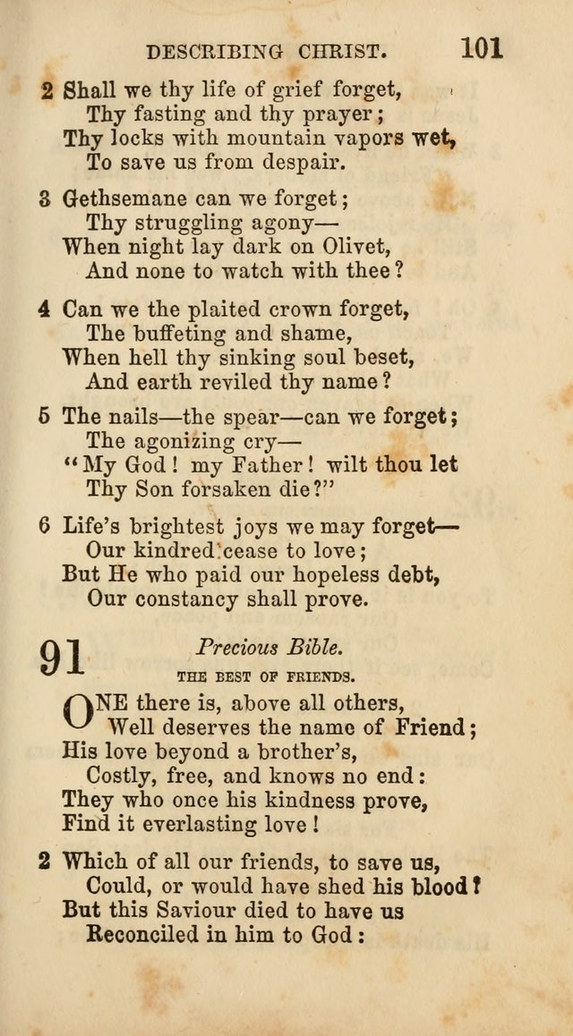 Select Melodies; Comprising the Best Hymns and Spiritual Songs in Common Use, and not generally found in standard church hymn-books: as also a number of original pieces, and translations from...German page 103