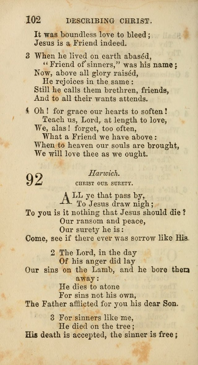 Select Melodies; Comprising the Best Hymns and Spiritual Songs in Common Use, and not generally found in standard church hymn-books: as also a number of original pieces, and translations from...German page 104