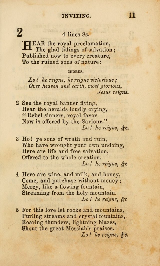 Select Melodies; Comprising the Best Hymns and Spiritual Songs in Common Use, and not generally found in standard church hymn-books: as also a number of original pieces, and translations from...German page 13