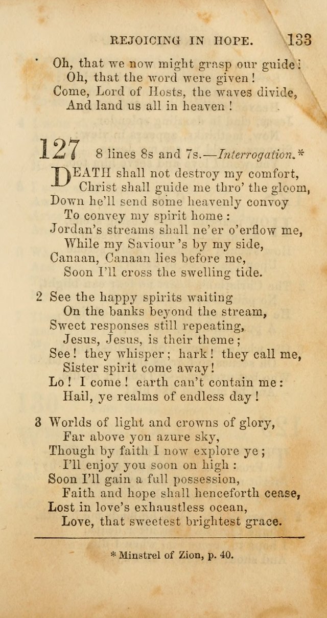 Select Melodies; Comprising the Best Hymns and Spiritual Songs in Common Use, and not generally found in standard church hymn-books: as also a number of original pieces, and translations from...German page 135