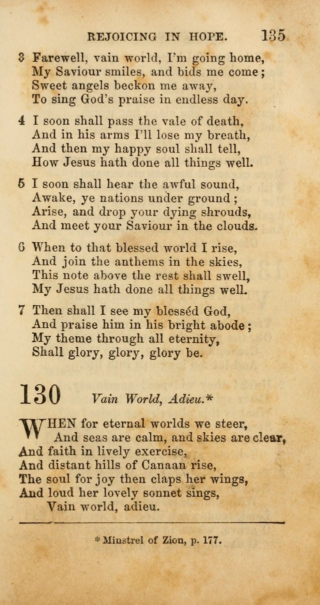 Select Melodies; Comprising the Best Hymns and Spiritual Songs in Common Use, and not generally found in standard church hymn-books: as also a number of original pieces, and translations from...German page 137