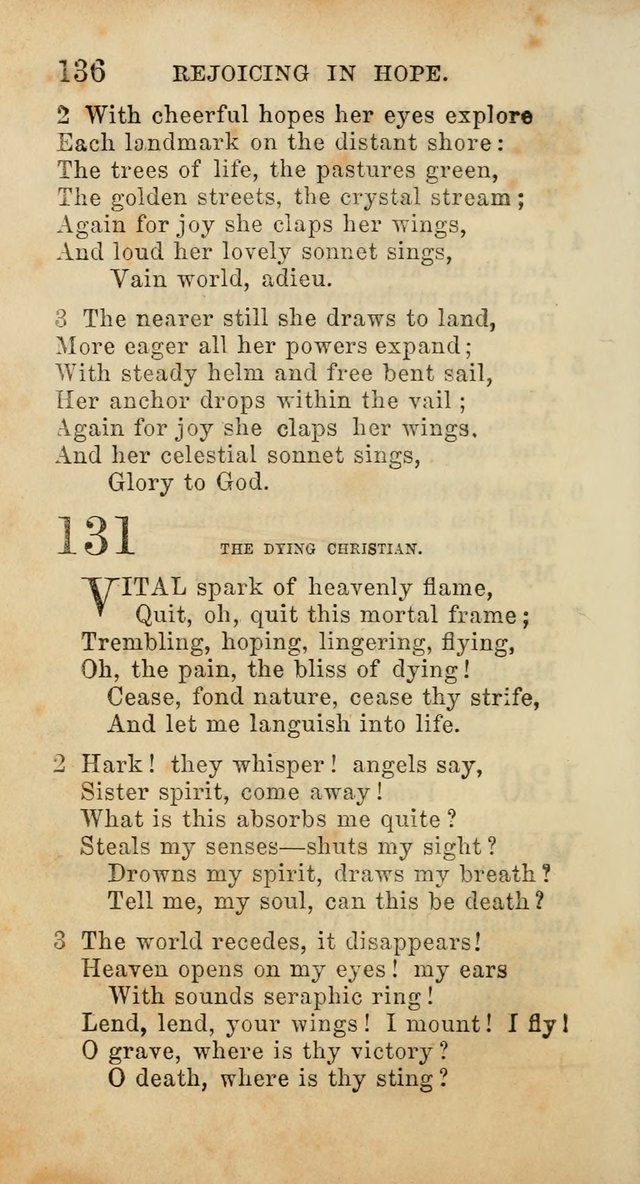 Select Melodies; Comprising the Best Hymns and Spiritual Songs in Common Use, and not generally found in standard church hymn-books: as also a number of original pieces, and translations from...German page 138