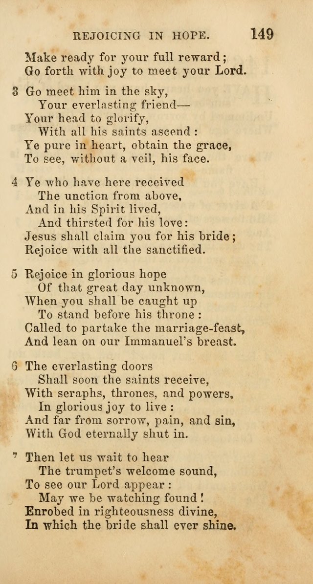 Select Melodies; Comprising the Best Hymns and Spiritual Songs in Common Use, and not generally found in standard church hymn-books: as also a number of original pieces, and translations from...German page 151