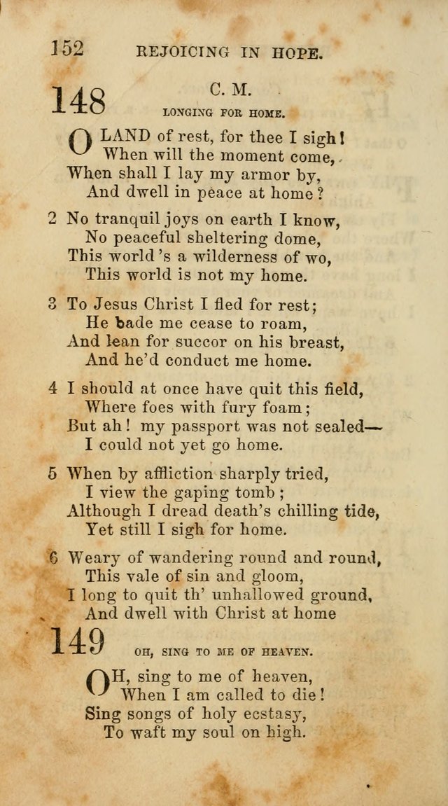 Select Melodies; Comprising the Best Hymns and Spiritual Songs in Common Use, and not generally found in standard church hymn-books: as also a number of original pieces, and translations from...German page 154