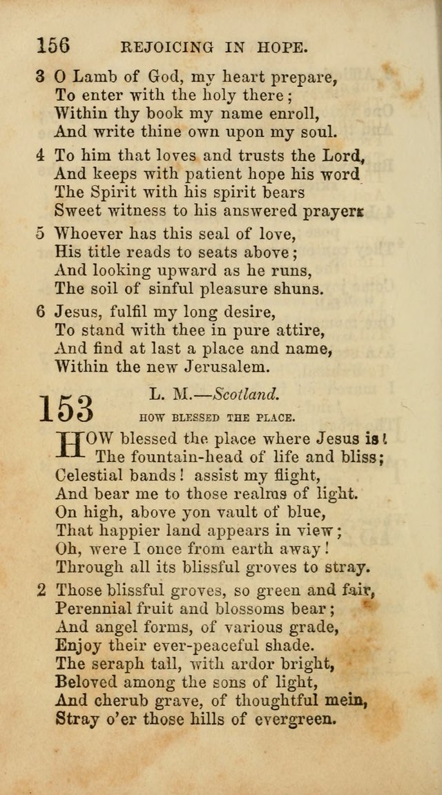 Select Melodies; Comprising the Best Hymns and Spiritual Songs in Common Use, and not generally found in standard church hymn-books: as also a number of original pieces, and translations from...German page 158