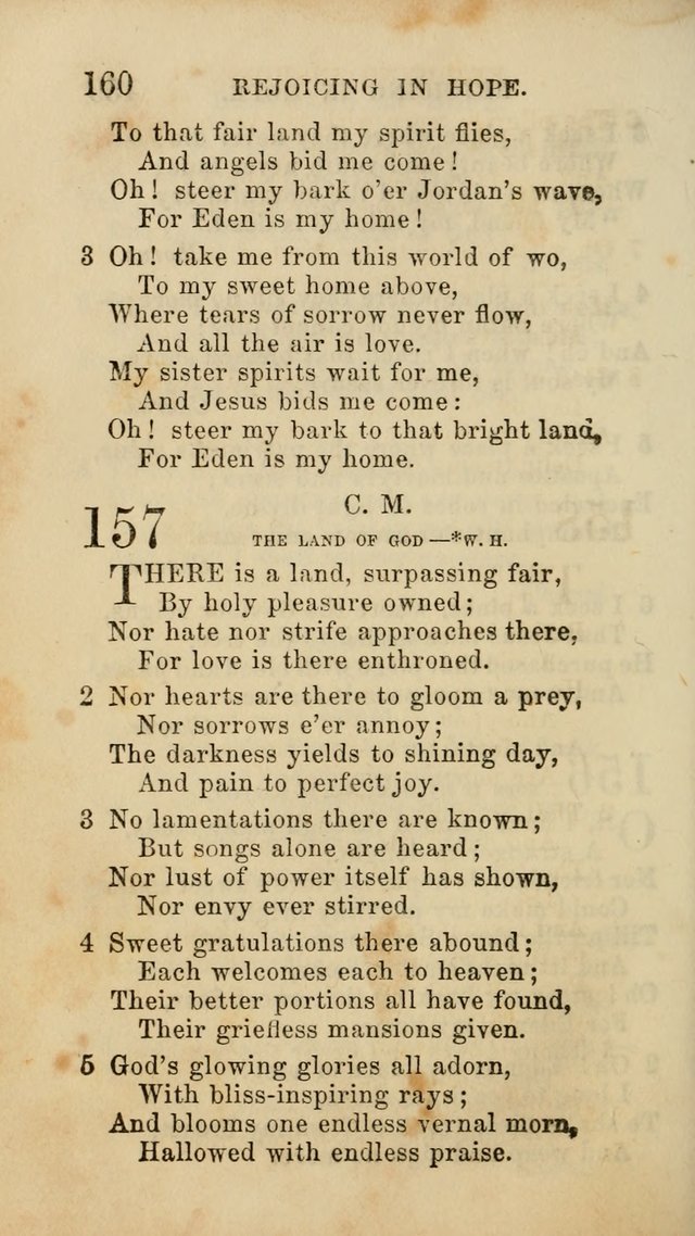 Select Melodies; Comprising the Best Hymns and Spiritual Songs in Common Use, and not generally found in standard church hymn-books: as also a number of original pieces, and translations from...German page 162