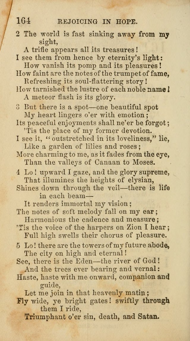 Select Melodies; Comprising the Best Hymns and Spiritual Songs in Common Use, and not generally found in standard church hymn-books: as also a number of original pieces, and translations from...German page 166