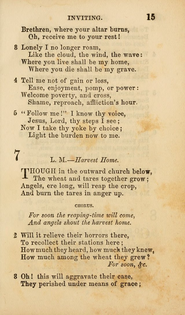 Select Melodies; Comprising the Best Hymns and Spiritual Songs in Common Use, and not generally found in standard church hymn-books: as also a number of original pieces, and translations from...German page 17