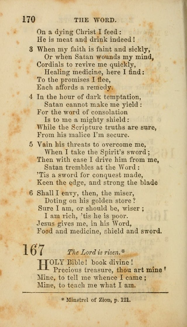 Select Melodies; Comprising the Best Hymns and Spiritual Songs in Common Use, and not generally found in standard church hymn-books: as also a number of original pieces, and translations from...German page 172