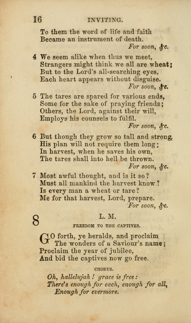 Select Melodies; Comprising the Best Hymns and Spiritual Songs in Common Use, and not generally found in standard church hymn-books: as also a number of original pieces, and translations from...German page 18