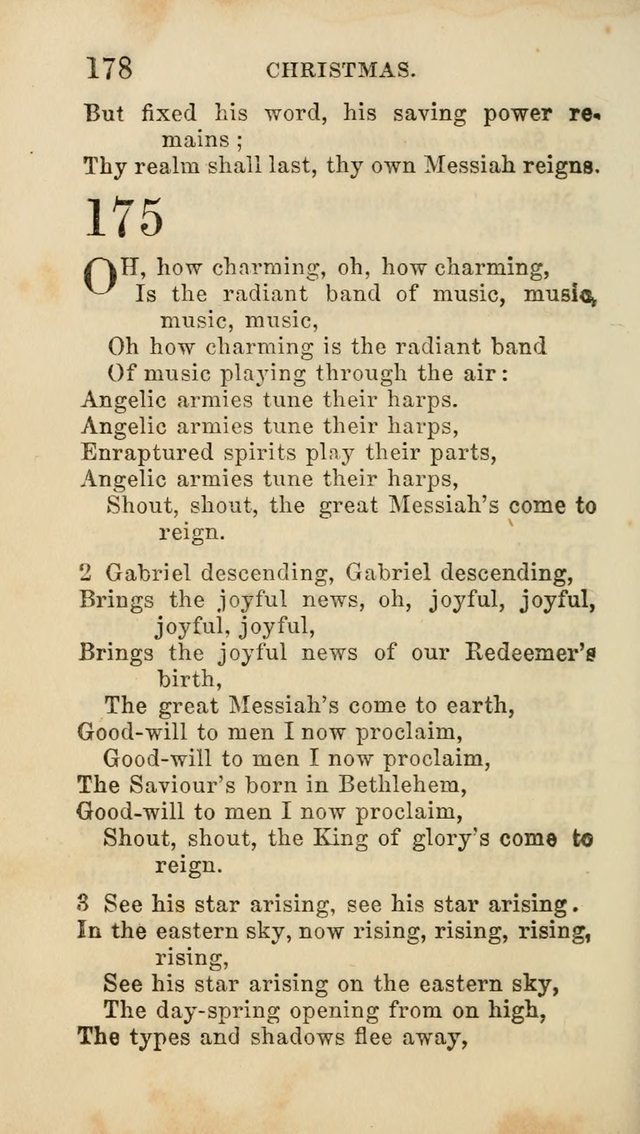 Select Melodies; Comprising the Best Hymns and Spiritual Songs in Common Use, and not generally found in standard church hymn-books: as also a number of original pieces, and translations from...German page 180