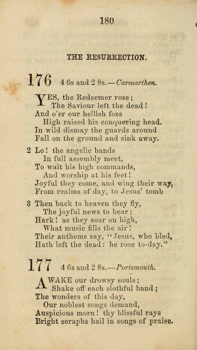 Select Melodies; Comprising the Best Hymns and Spiritual Songs in Common Use, and not generally found in standard church hymn-books: as also a number of original pieces, and translations from...German page 182